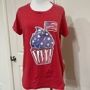 Red Graphic Short Sleeve Tee